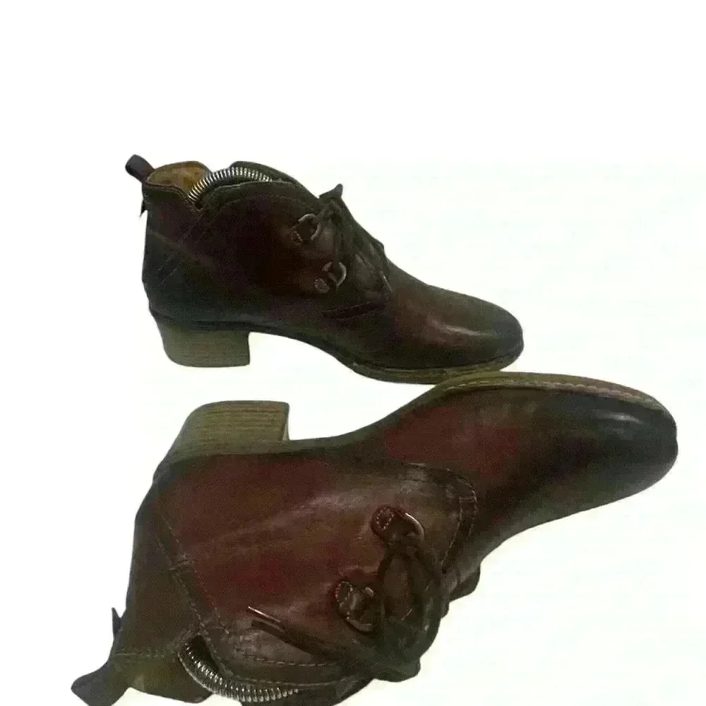 Pikolinos Zaragoza Women's Red Mahogany Ankle Boots Lace Up  Size 39/ 8.5-9 - Picture 4 of 12